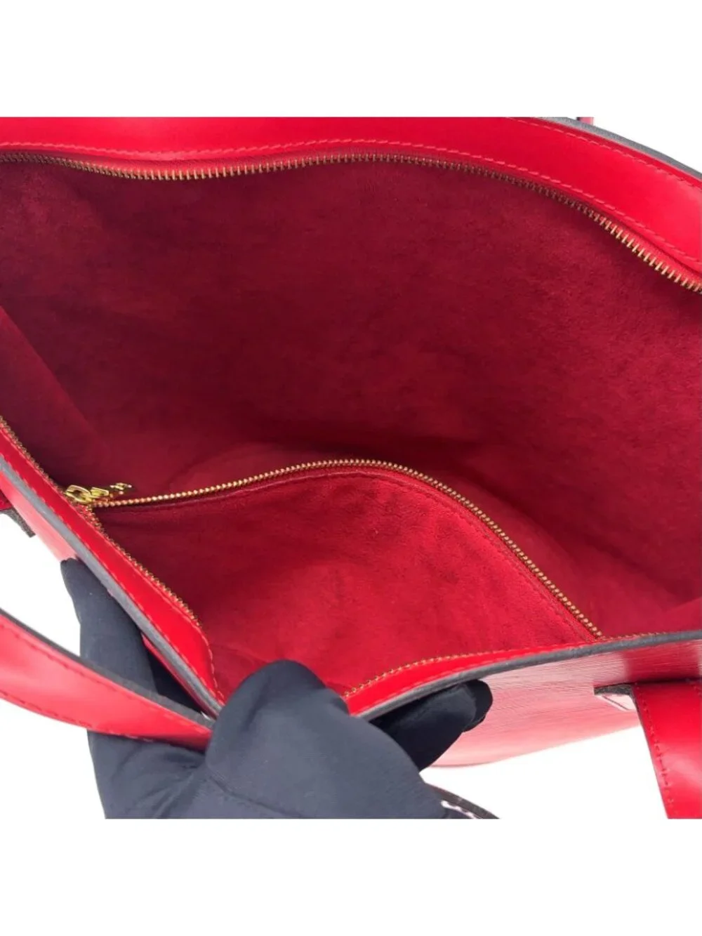 Louis Vuitton Saint Jacques Shopping Epi Castilian Red Leather Shoulder Bag Gold